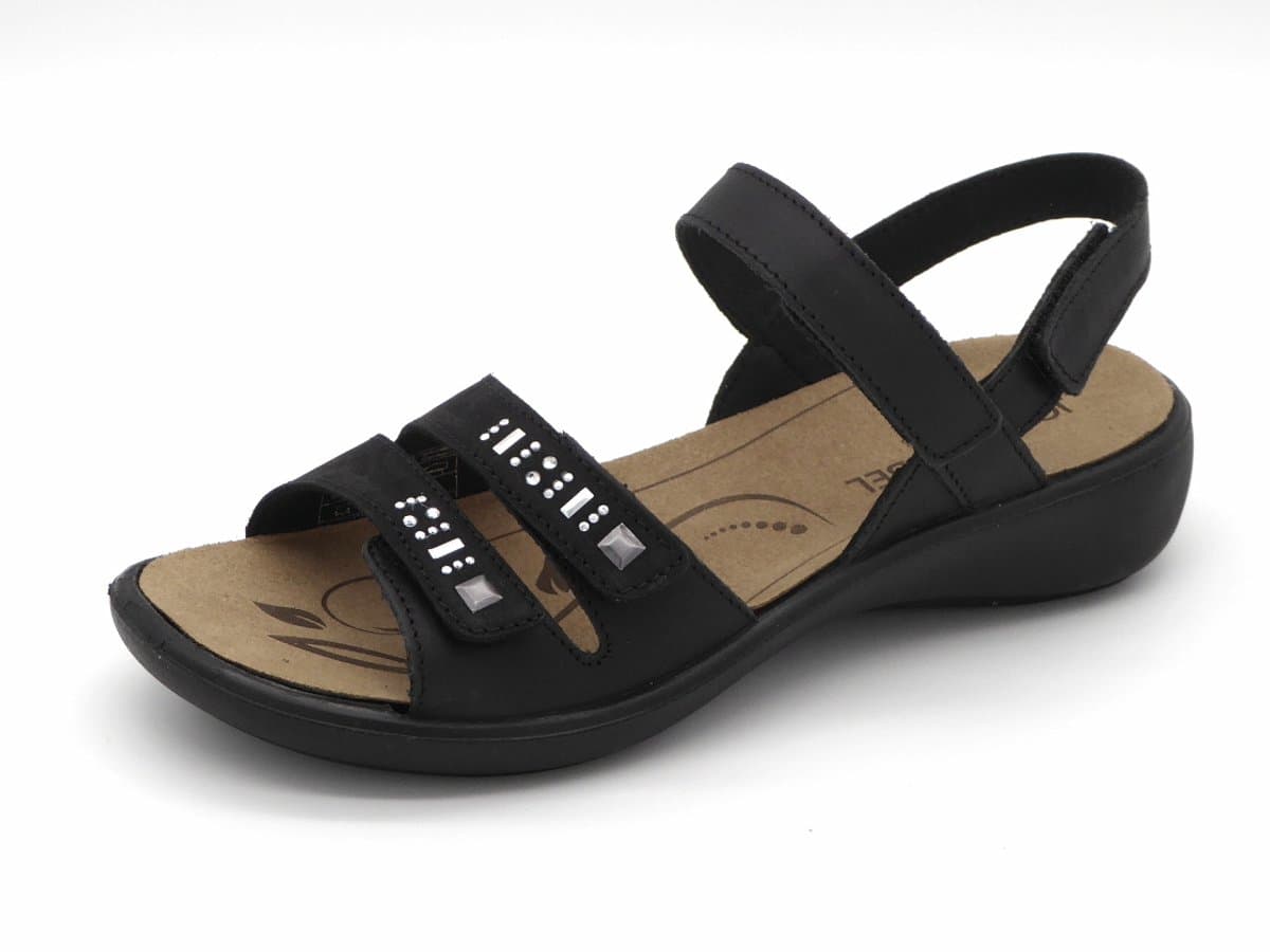 Josef Seibel Dames Sandaal - 86786-100 Ibiza 86 Zwart - Maat 41