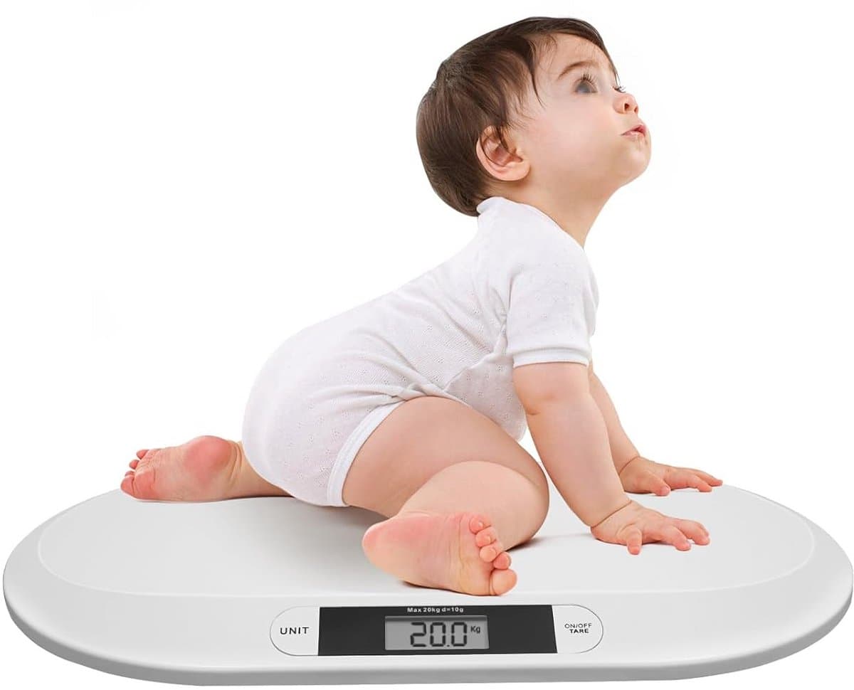 Baby Weegschaal - Digitale Kinderweegschaal - Groei Monitoren - Nauwkeurig LCD Display - Tot 20 kg - Wit