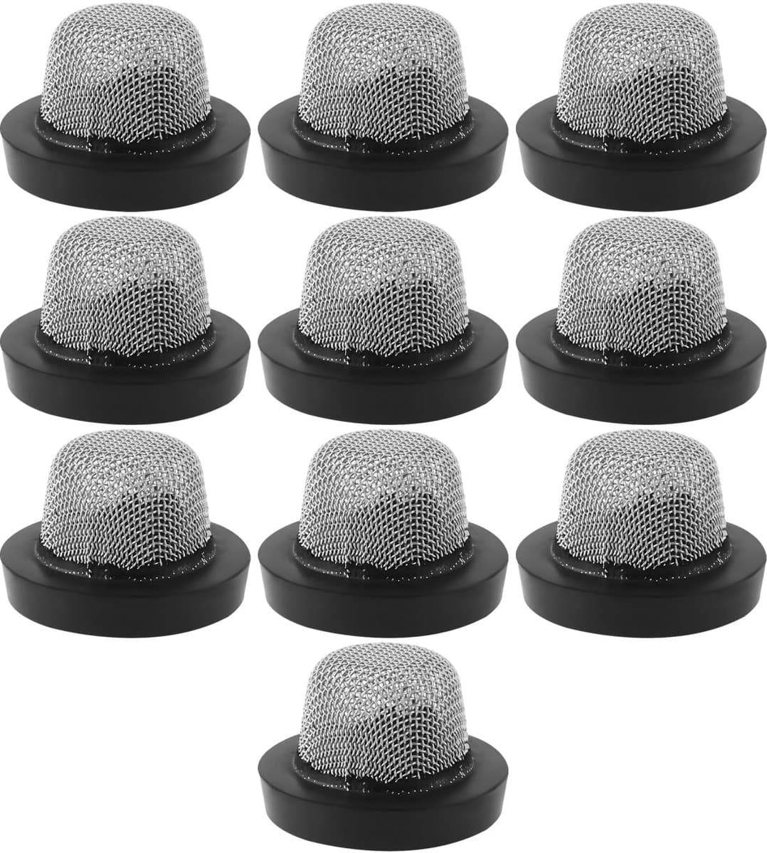 Dailygoods- Mesh Filters 50 Stks - Spuitmondstuk - Zwart - 15,5x10,5x10 mm - Fijnmetaalgaas - Voor Meststoffen en Vloeistoffen - Filter