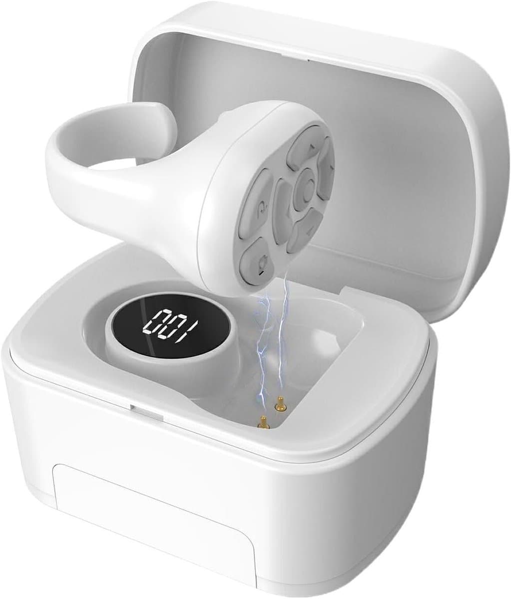 Telefoon Controller - Afstandsbediening Ring - Telefoon Bedienen - Bluetooth V3 - 10 x 6 x 4 cm - Wit