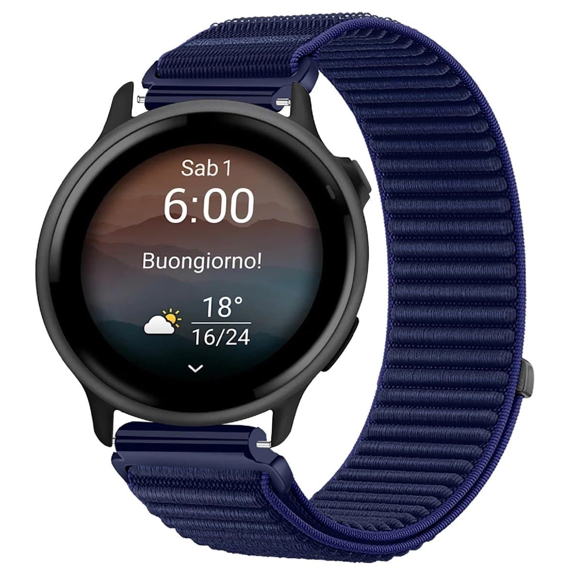 Dailygoods - Flexibele Nylon Sportarmband voor Garmin Vivoactive 6