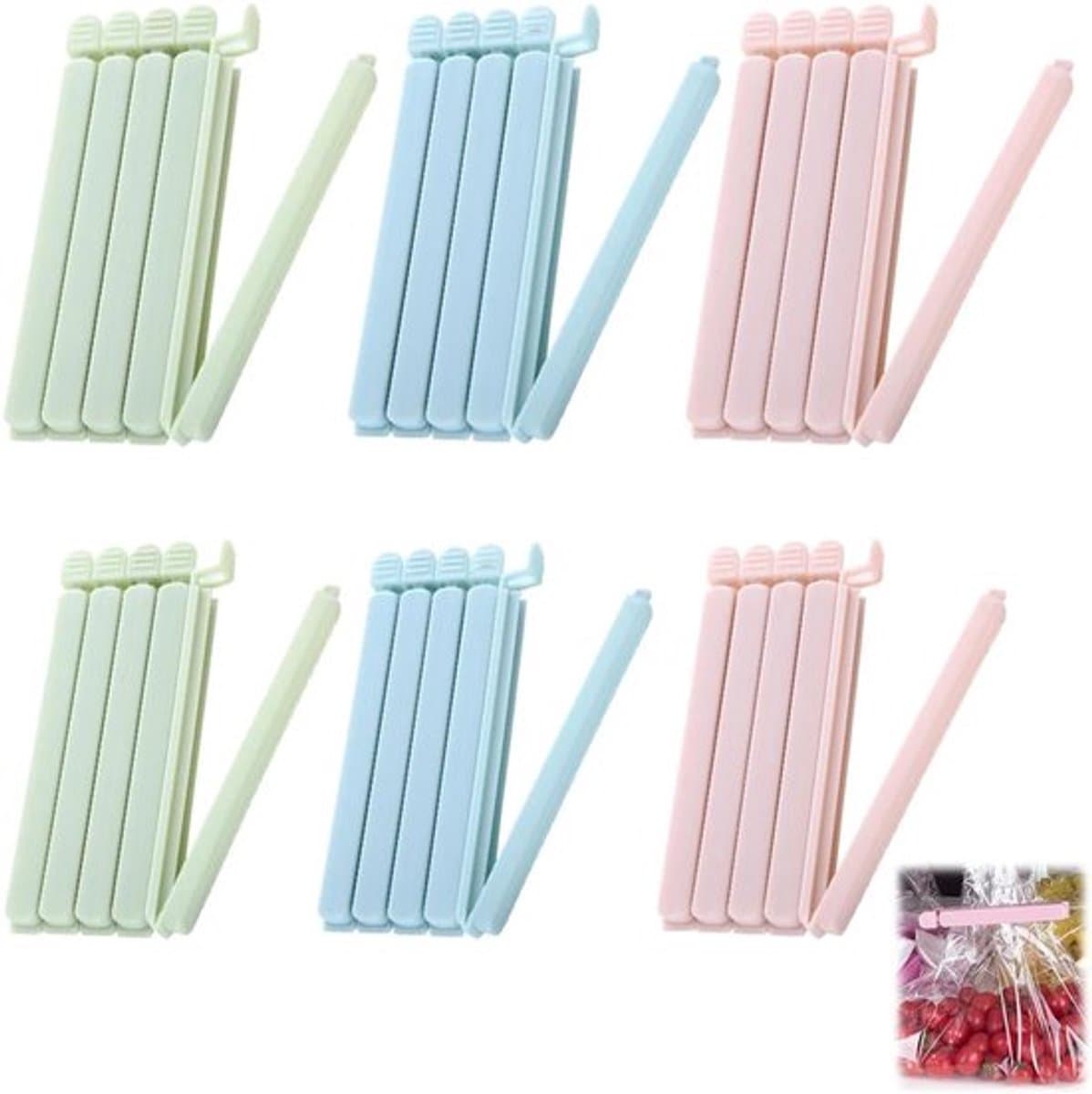 30 keukenclips voor voedsel, 12,5/15 cm, perfect voor diepvriesproducten, snacks, gedroogd fruit, koffie, enz.
