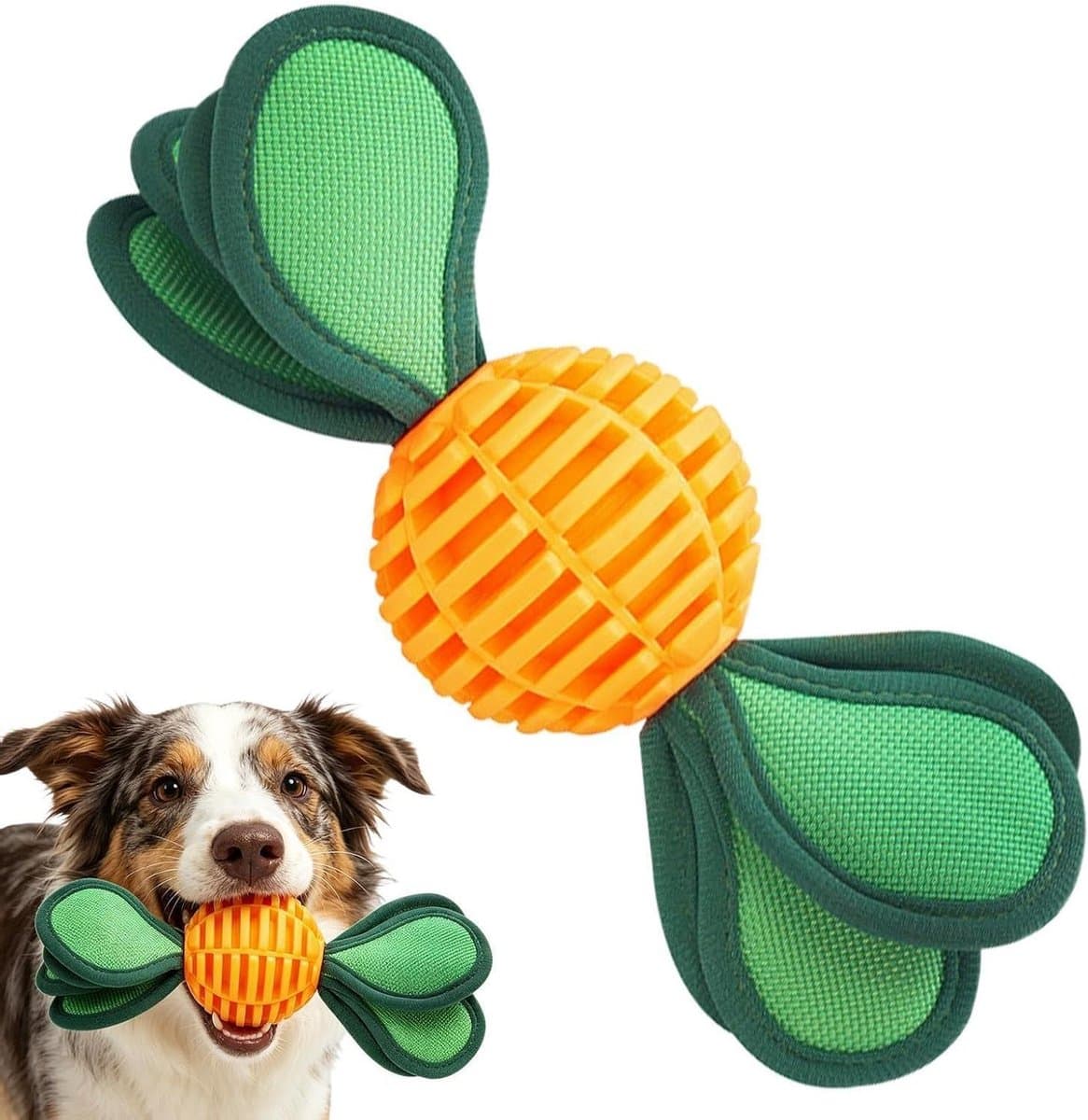 Hondenspeeltje Piepend - Geluid Bal - Interactief Spelen - Snoepvormig Ontwerp - 68 x 193 cm - Oranje