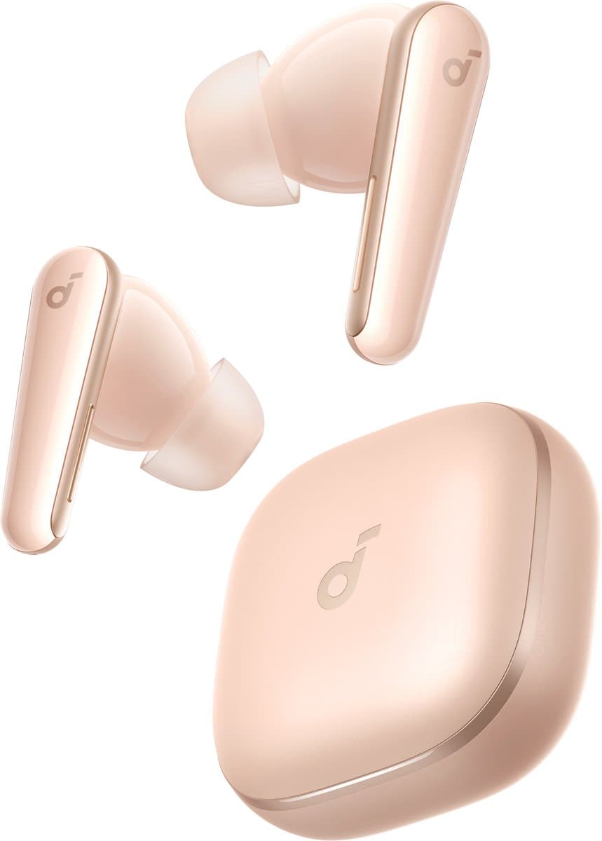 soundcore Liberty 5 by Anker, draadloze oordoppen met noise-cancelling, 2x sterkere stemonderdrukking, realtime adaptieve noise canceling, snelladen, Dolby Audio, heldere gesprekken met 6 microfoons en AI, lange batterijduur