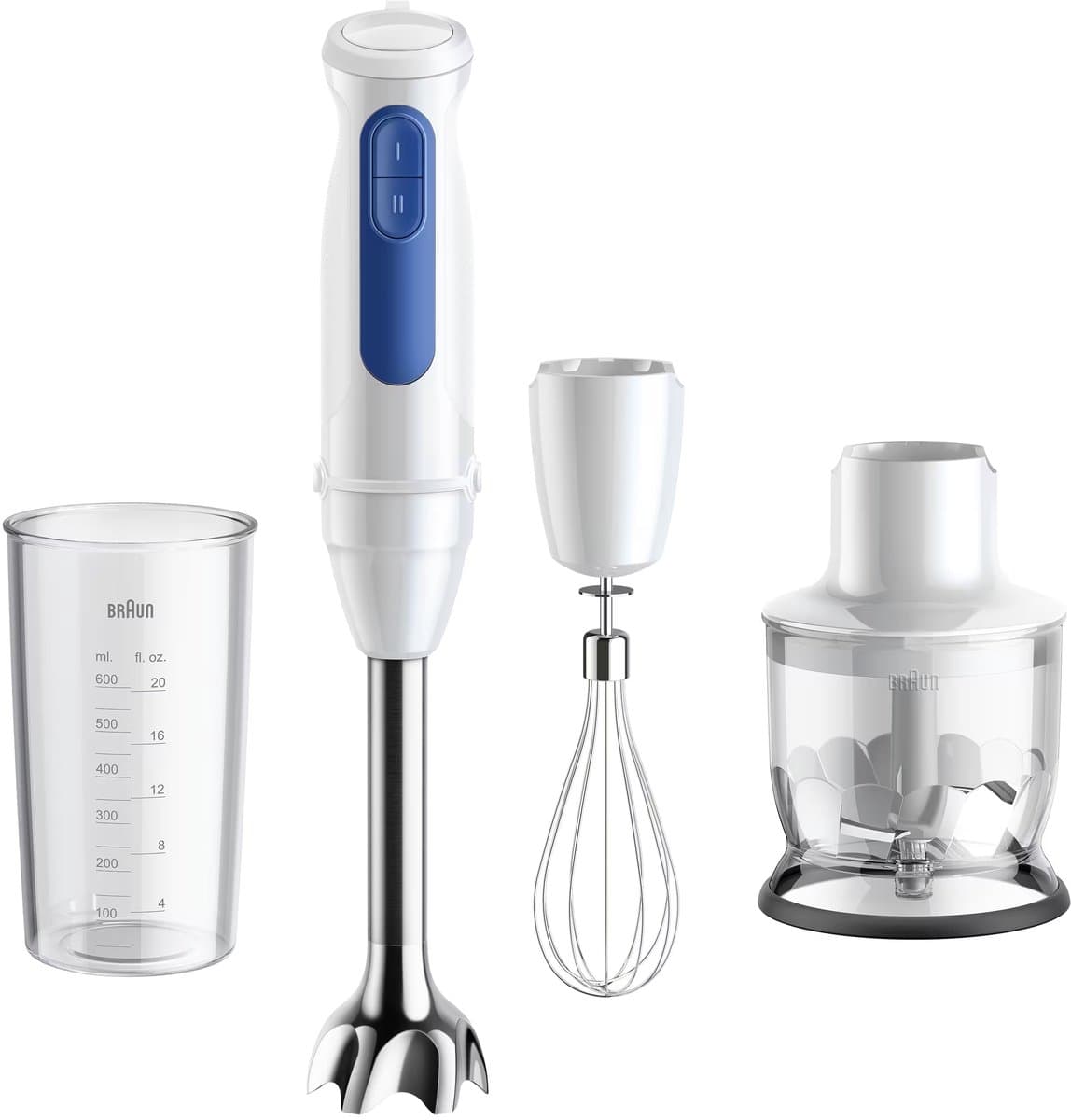 Braun MultiQuick 5, Staafmixer, MQ30202M, Wit/Grijs