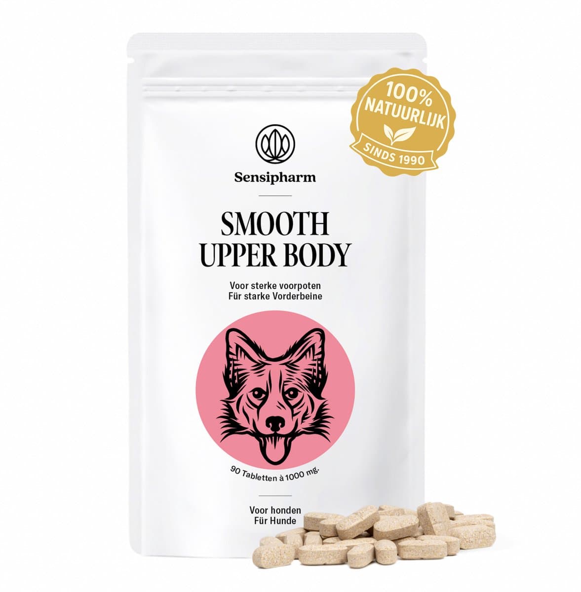 Sensipharm® Smooth Upper Body Hond & Kat - Voorhand Spieren & Gewrichten Supplement - 90 Tabl.