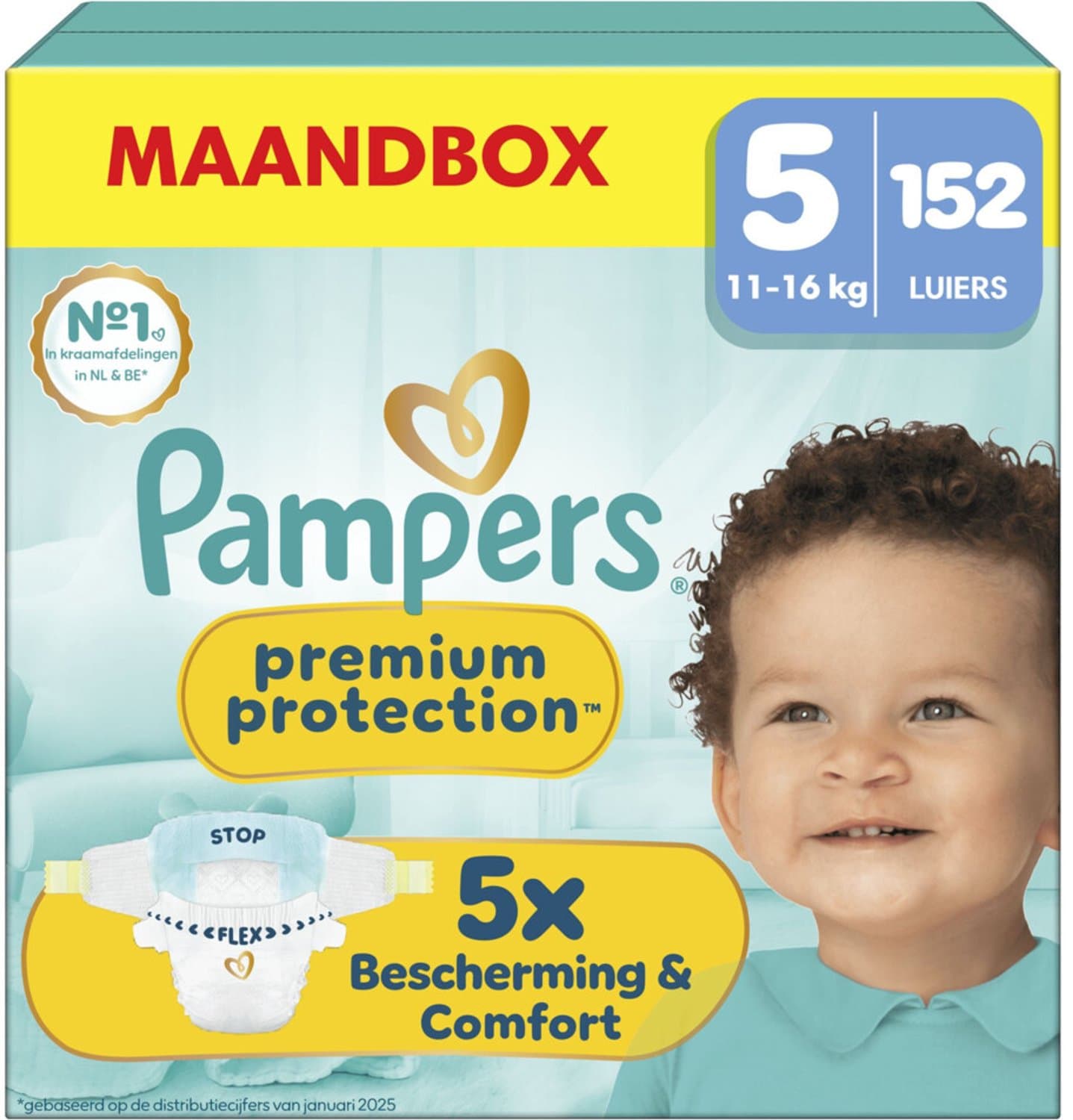 Pampers Premium Protection Luiers Maat 5– Maandbox 152 Luiers