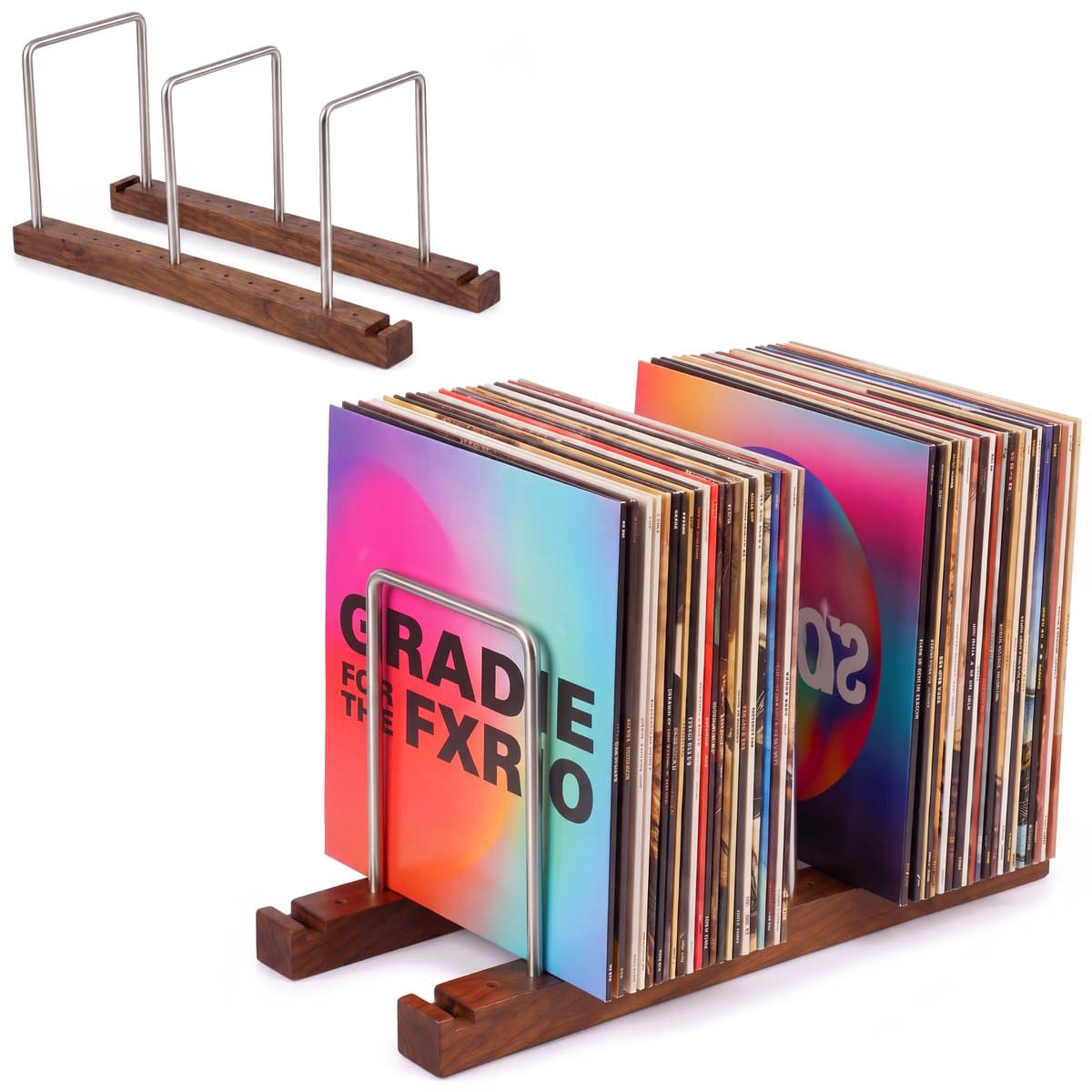 Luft LP houder - Voor 30 LP's - Vinyl - Opbergsysteem - Platenrek - Houder - Standaard - Album - Platenhouder - LP rek