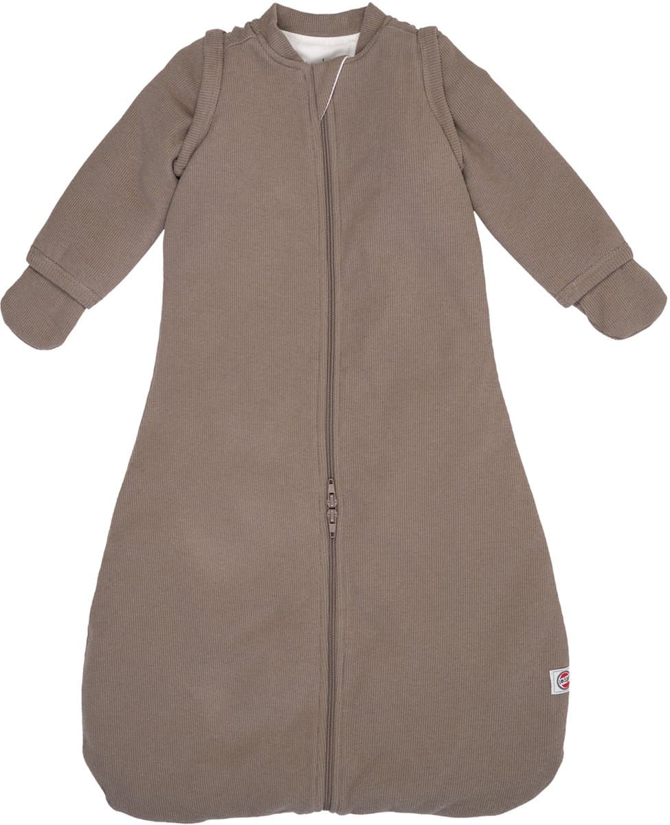 Lodger Hopper - Baby Slaapzak Winter met afritsbare mouwen - 98cm - 3.3 TOG - Autostoel - Bruin - Winterslaapzak