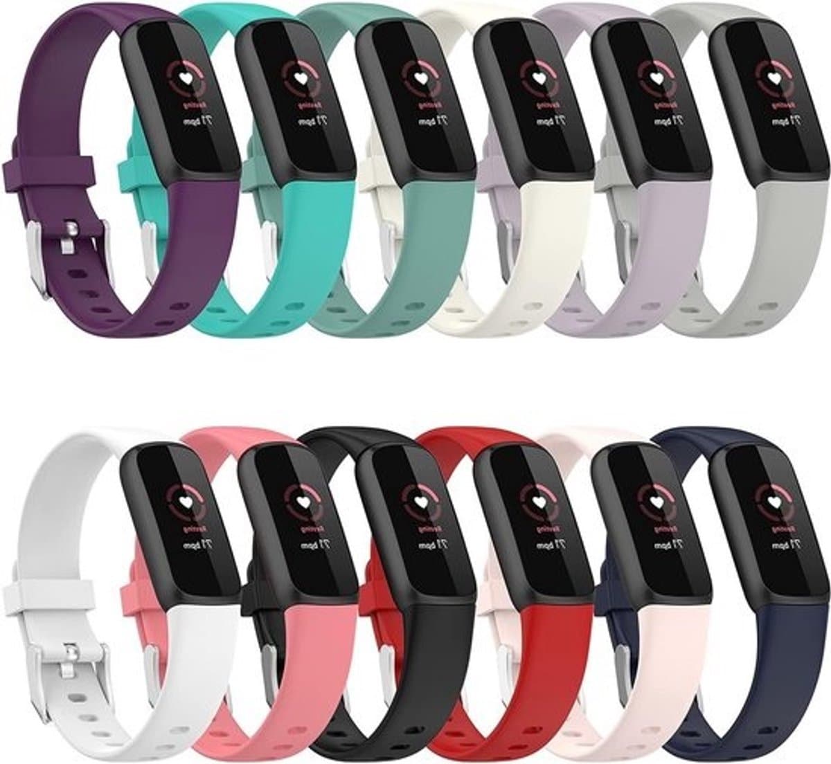 Siliconen Vervangband voor Activity Tracker - Comfortabele en Duurzame Armbanden voor Fitbit Luxe, Ideaal voor Sport en Dagelijks Gebruik