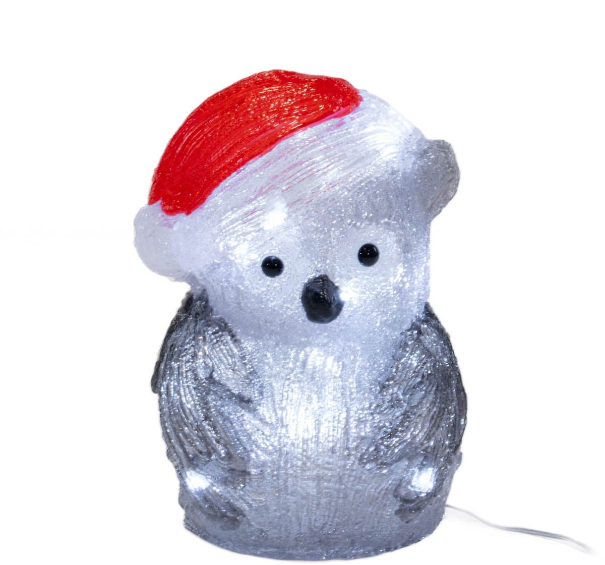 Verlichte kerstdecoratie, uil, 24,7 cm