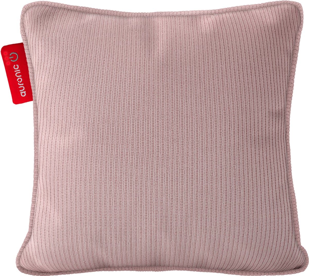 Auronic Warmtekussen - Knitted - 45x45 - Draadloos - Oplaadbaar - Elektrisch kussen - Infrarood - Poederroze