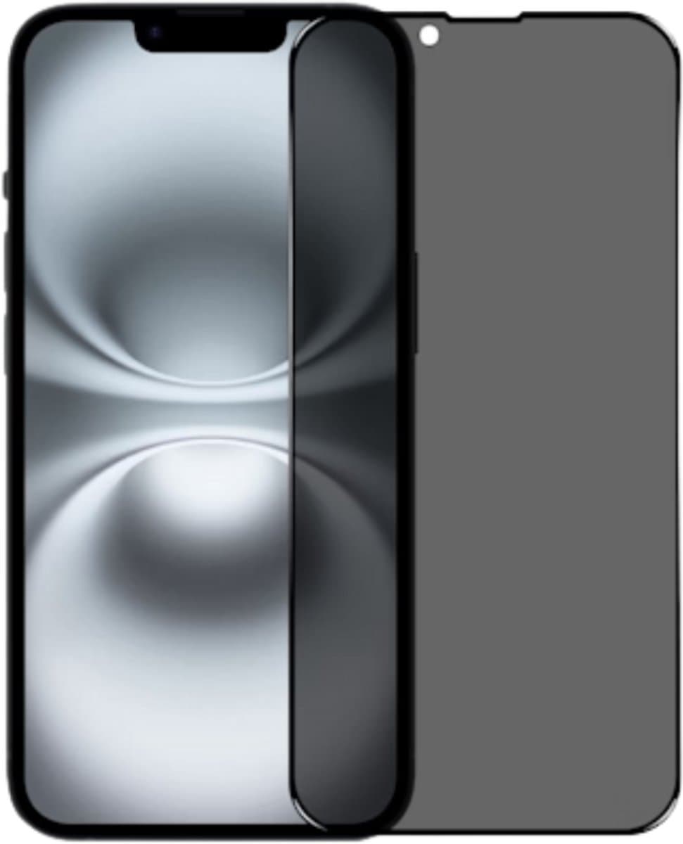 Mobile5 - Privacy Glas Screenprotector voor iPhone 13 Pro / 14 / 16E - Mat Privacy - Anti Reflectie - Kras en Valbestendig - Volledig schermvullend - Zwart omlijnd