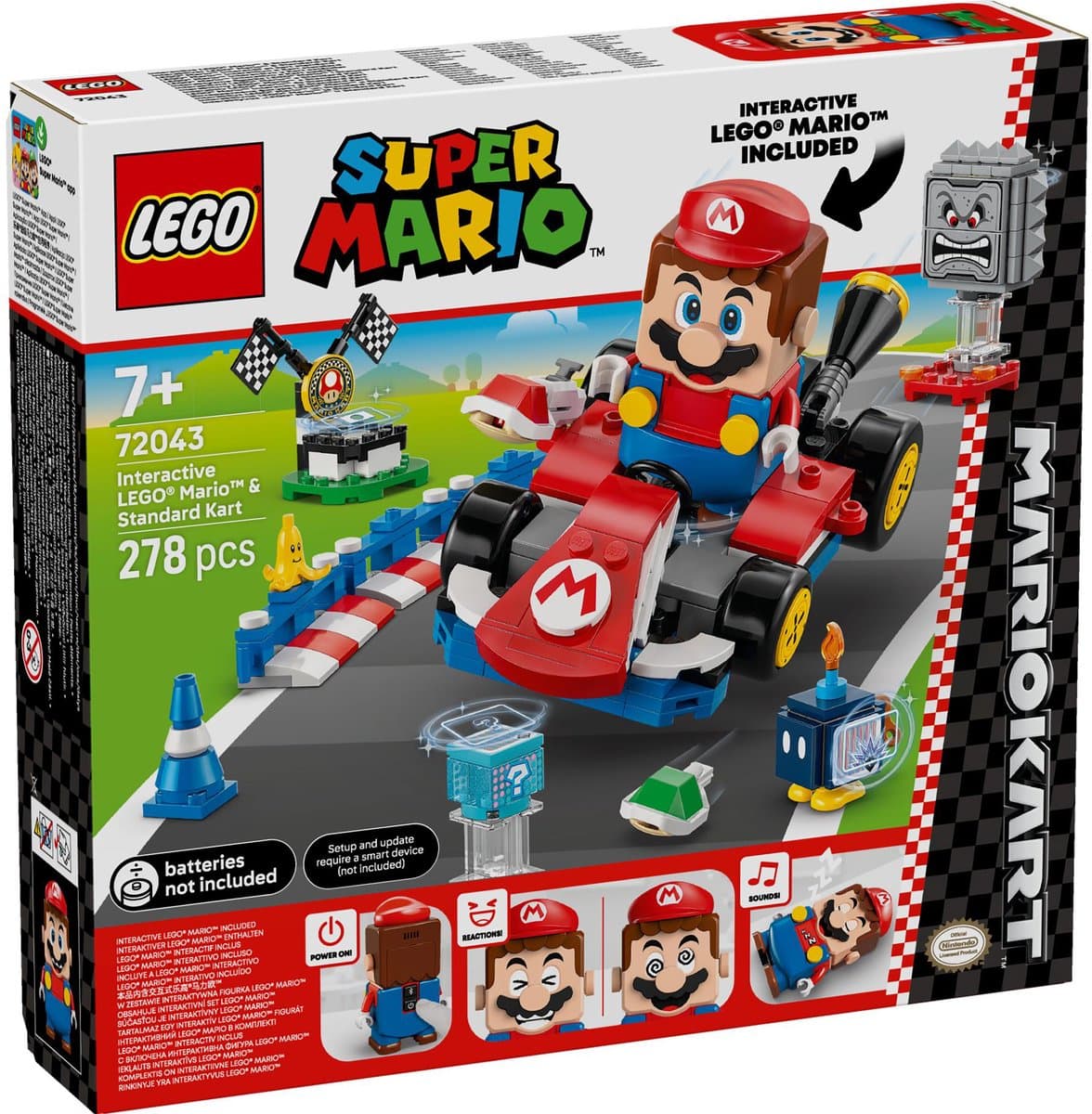 LEGO Super Mario 72043 Mario Kart™ – Interactieve LEGO® Mario™ en standaardkart