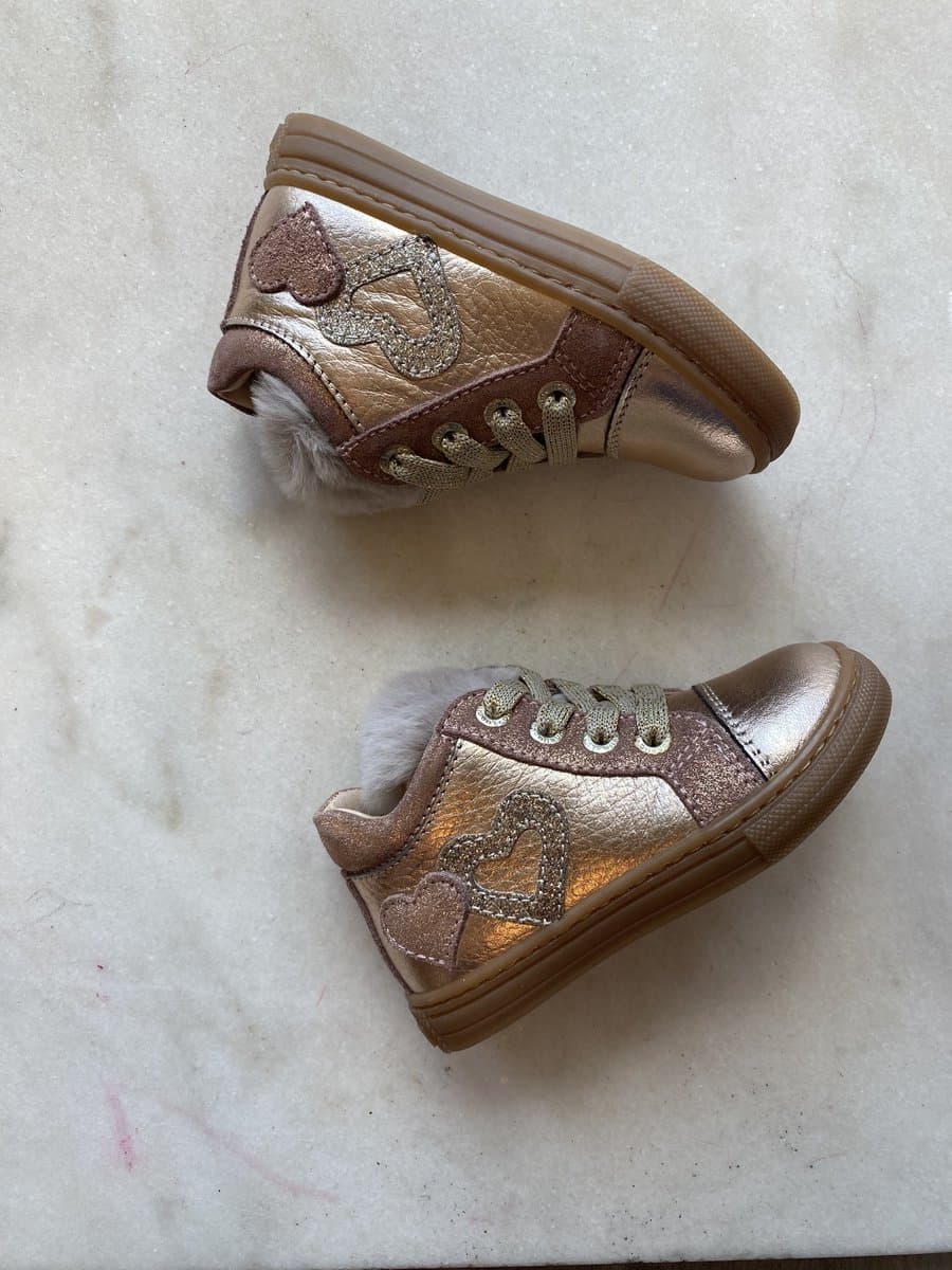 Lunella eerste stap sneaker roze hartjes maat 24