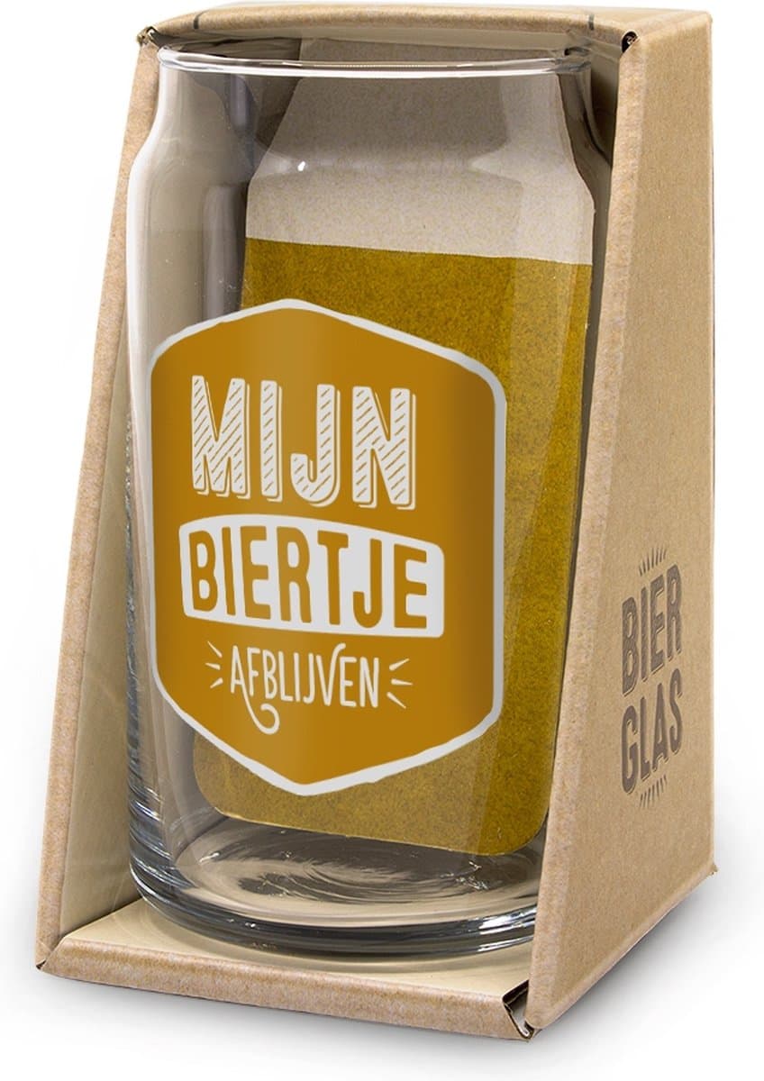 Bierglas Mijn biertje afblijven.