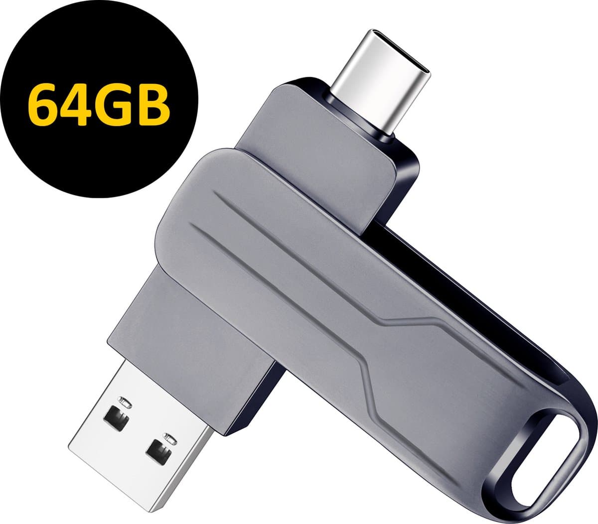 ThunderGold USB Stick 64 GB - USB-Sticks - USB C Stick - USB C en USB A - USB 3.0 - Geschikt voor laptops, smartphones en tablets