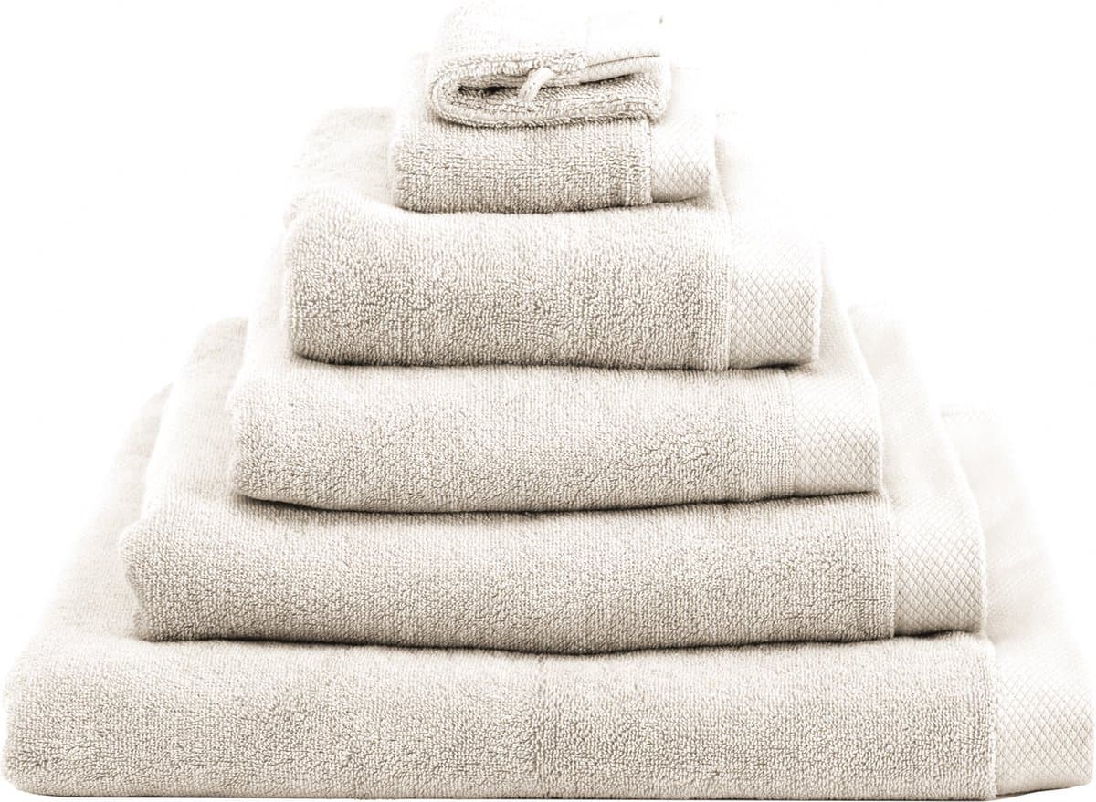 Heckettlane Gastendoekje Premium - Toilet Handdoek van 100% Katoen - 30x50 cm - Klein handoekje voor WC 3 Stuks - Off-White