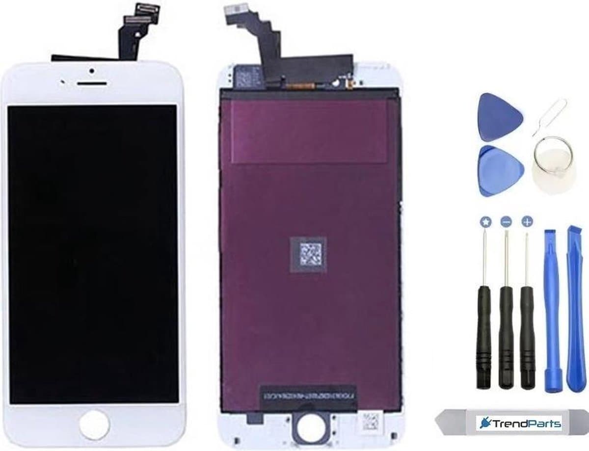 Compleet LCD / display / scherm voor Apple iPhone 6 PLUS wit + toolkit + tempered glass screenprotector