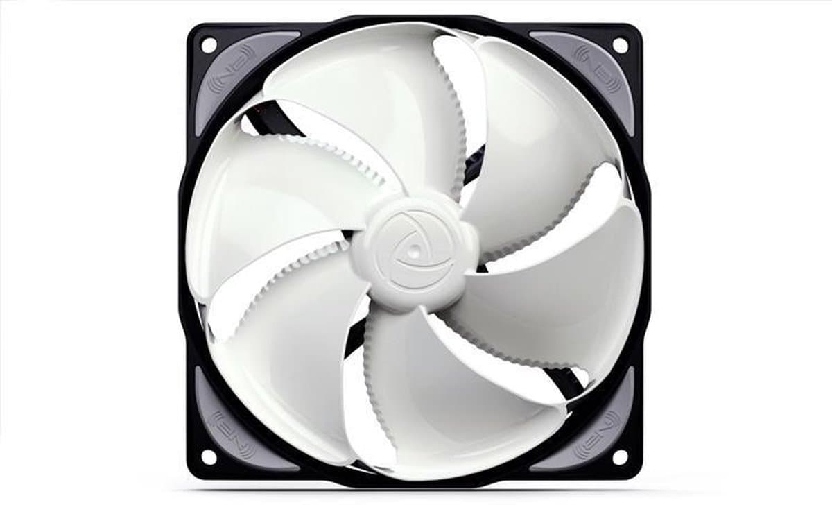 NoiseBlocker NB-eLoop ITR-B12-PS PC-ventilator Wit, Zwart (b x h x d) 120 x 120 x 25 mm