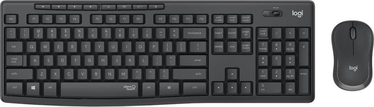 Logitech MK295 Silent Draadloze Toetsenbord en Muis Zwart QWERTY
