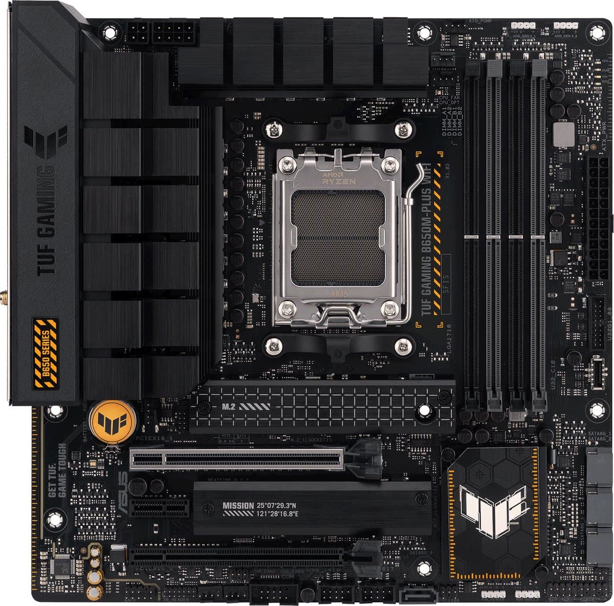 ASUS TUF GAMING B650M-PLUS WIFI - Moederbord - AMD B650 - Socket AM5 - micro ATX