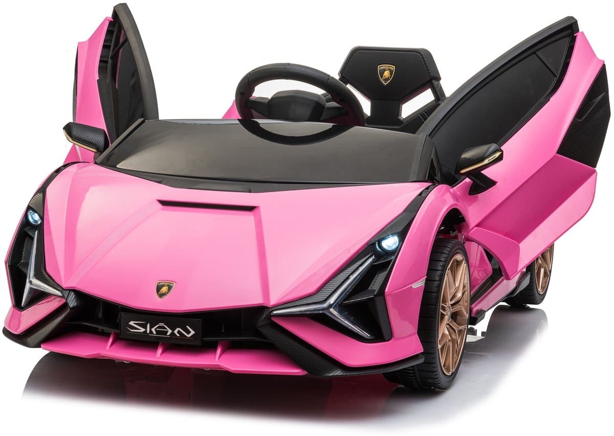 Lamborghini SIAN - Elektrische Kinderauto 12V - vleugeldeuren - Roze