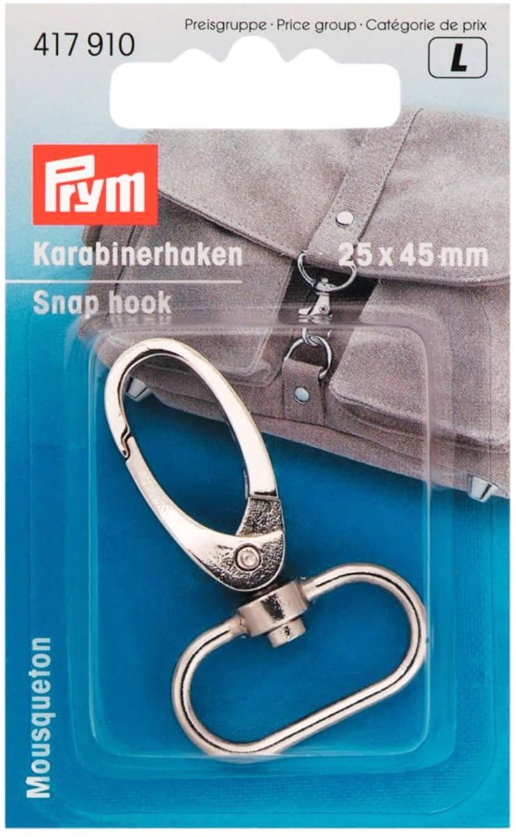 PRYM Karabijnhaak 25 mm zilverkleurig 417910 - Prym