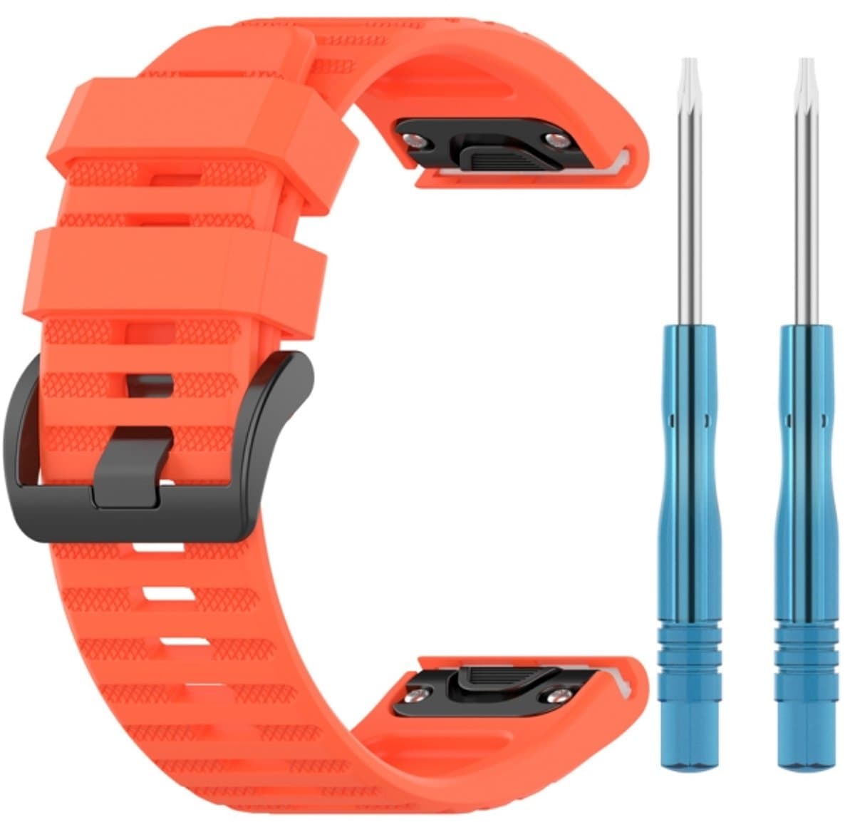 Voor Garmin Fenix 6 22 mm Smart Watch Quick Release siliconen polsband horlogeband (oranje)