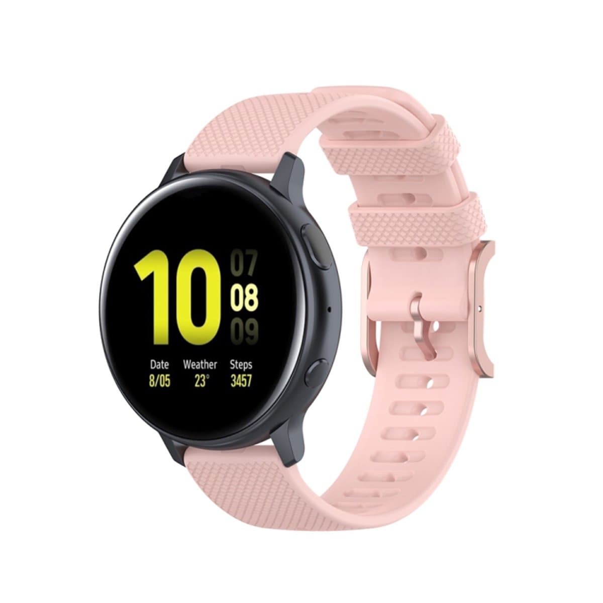 Voor Galaxy Watch Active 3 / Active 2 / Active / Galaxy Watch 3 41 mm / Galaxy Watch 42 mm 20 mm Dot textuur polsband (lichtroze)