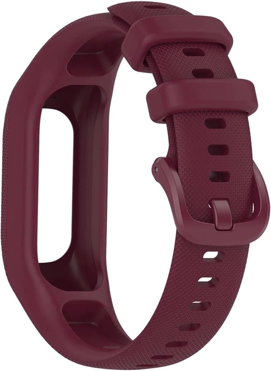 Horlogeband - Smartwatch Band - Sporten - Met Frame - L - Wijnrood