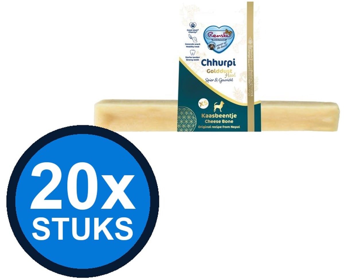 20x Renske - Chhurpi golddust heal spier en gewricht XS 32,5gr - Hondenverzorging - 32.5 g
