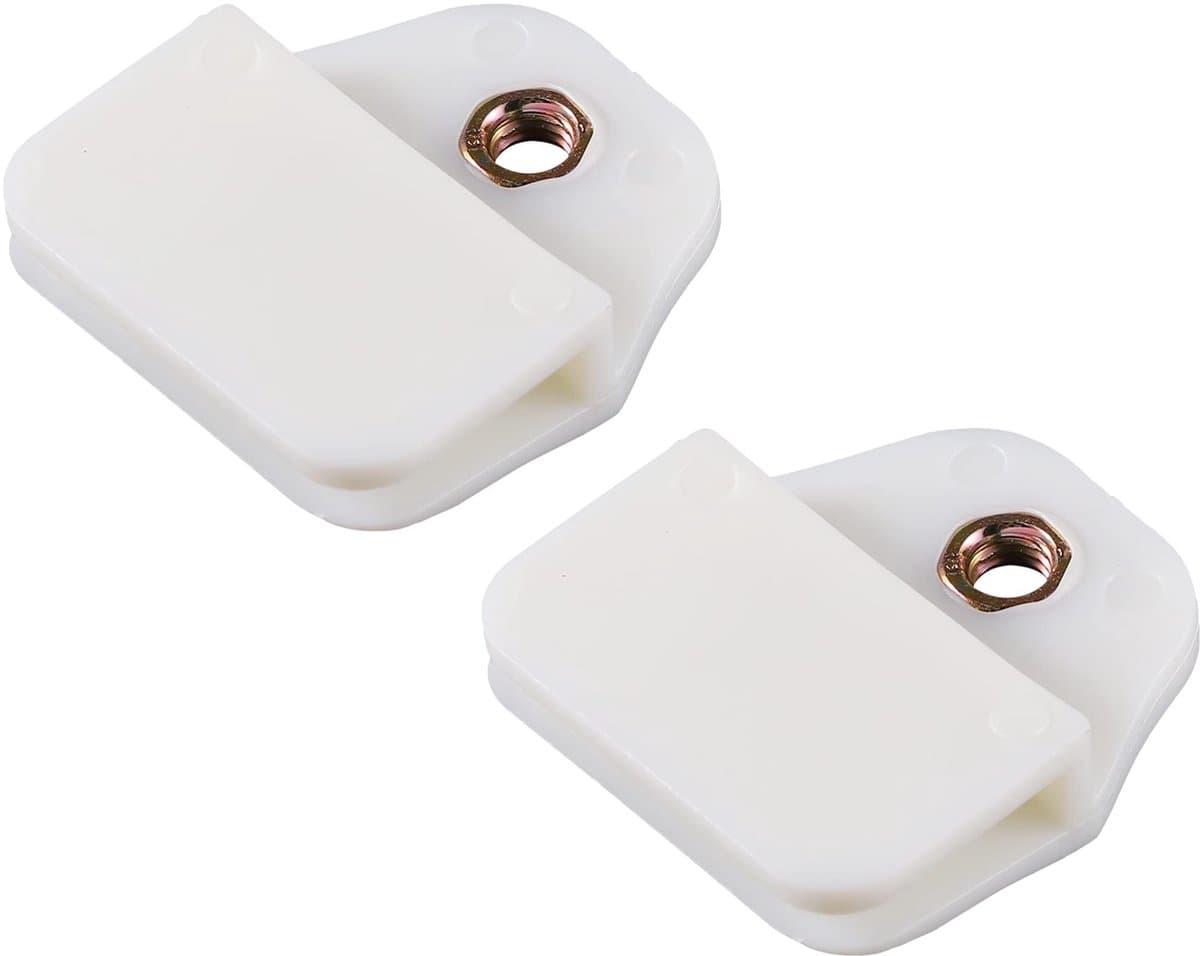 Dailygoods- Glaskanaalbevestigingsclip Universele Pasvorm - 2 Stuks - Kunststof - Wit - 40x43x11mm - Eenvoudige Installatie - Raamclip