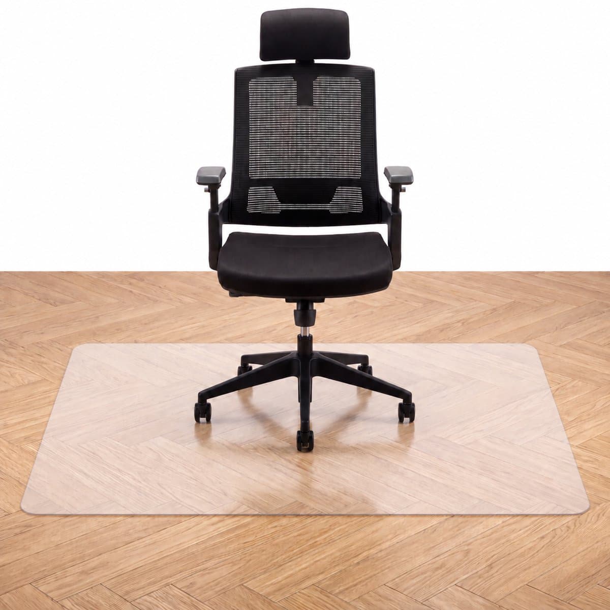 Bureaustoel mat - 120 x 90cm - Vloerbeschermer - Geluiddempend - Voor harde vloeren - Vloermat - Transparant - PVC - Luft