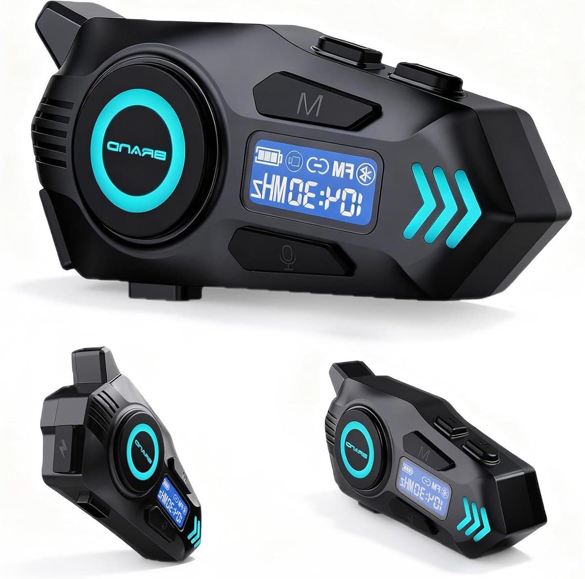 Motorhelm headset - Helm communicatie - Veilig communiceren - 500m bereik - 40 uur batterij - Zwart