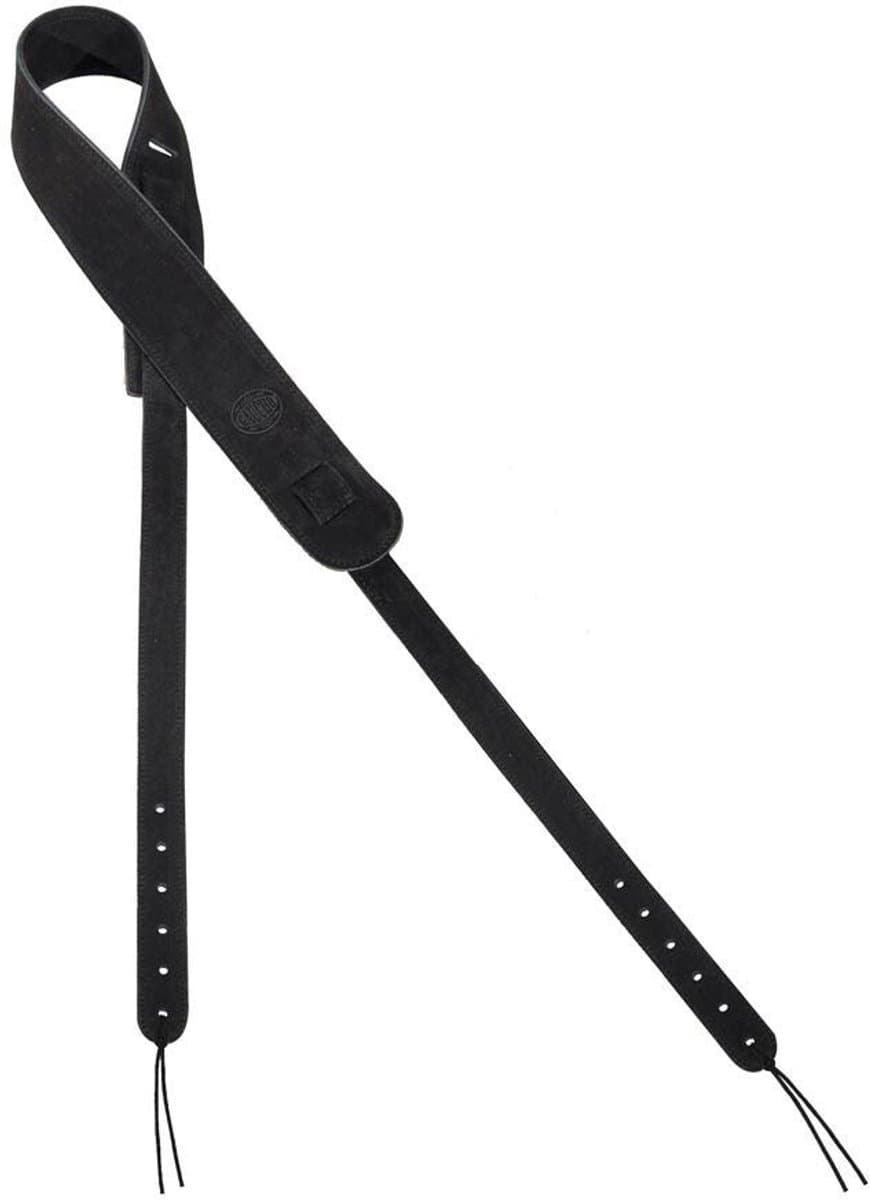Gaucho GSTB-610-BK banjoriem, zwart suede voorzijde, zwart suede achterzijde, chromen clips