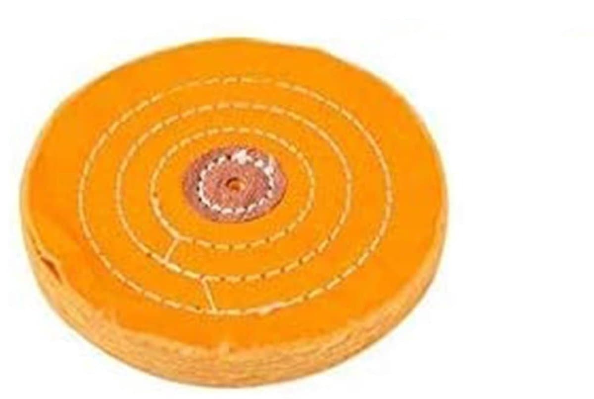 Dailygoods- Buffing Wielen 5" - Spiraal Dubbelgestikt - Polijsten - Slijpmachine - Hoogwaardig Katoenfluweel - Voor Metaal/Aluminium/Roestvrij Staal/Sieraden/Hout/Kunststof/Glas - Polijstwielen