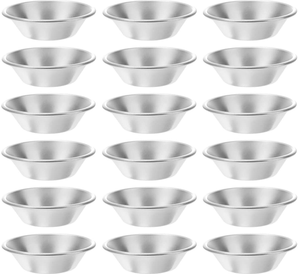 Dailygoods- Eiertaart Mallen 25 Stuks - Aluminium - Ovenbestendig - Antislip - Mini Taart Pannen - Muffin Bakvormen - Dessert Mallen - Taartvormpjes