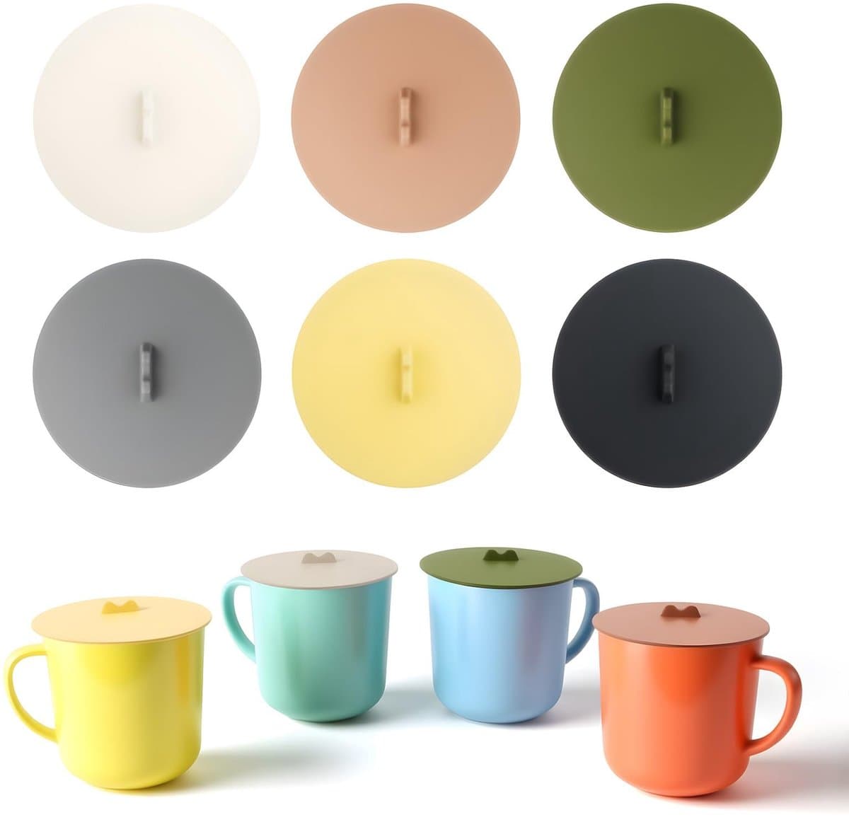 Dailygoods- Silicone Deksels 6 Stuks - Herbruikbare Deksel
