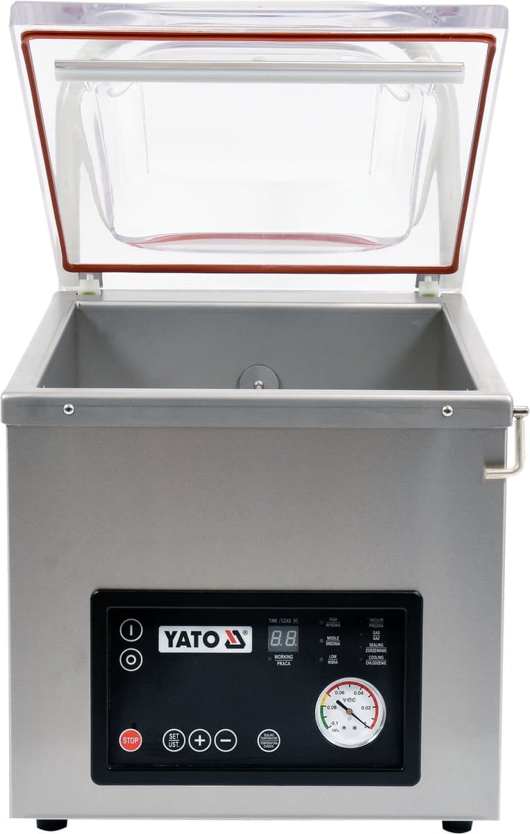 YATO Professionele Tafelmodel Kamer Vacuümmachine – Sealbalk 350 mm – RVS 304 – Pomp 20 m³/h – Volautomatisch – Geschikt voor Sous-Vide & Marineren