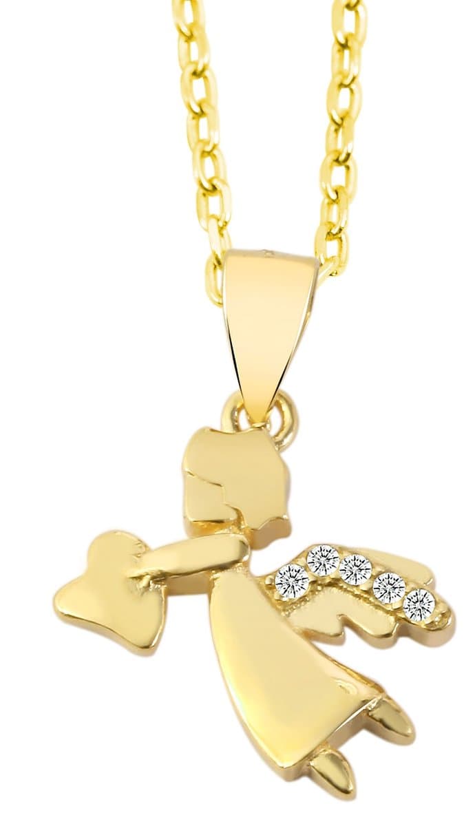 AKZENT Akzent dames hanger Duska 925/- Echt zilveren hanger zonder ketting "Duska", Engel,
