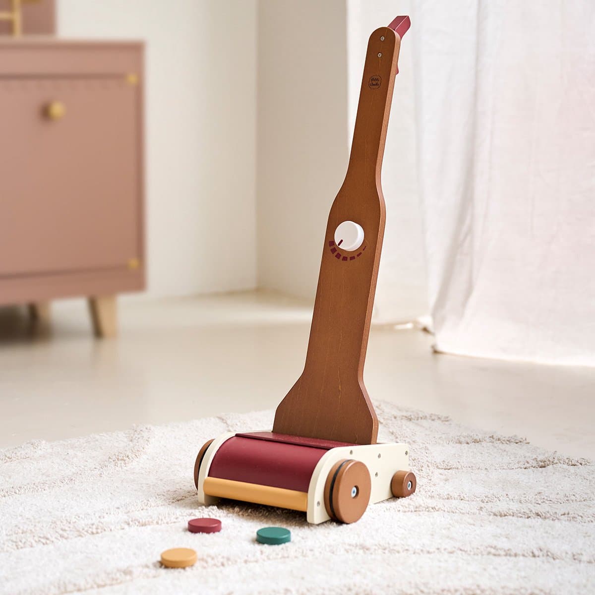 Petite Amélie Stofzuiger voor kinderen incl. 8 magnetische muntjes - Noyer