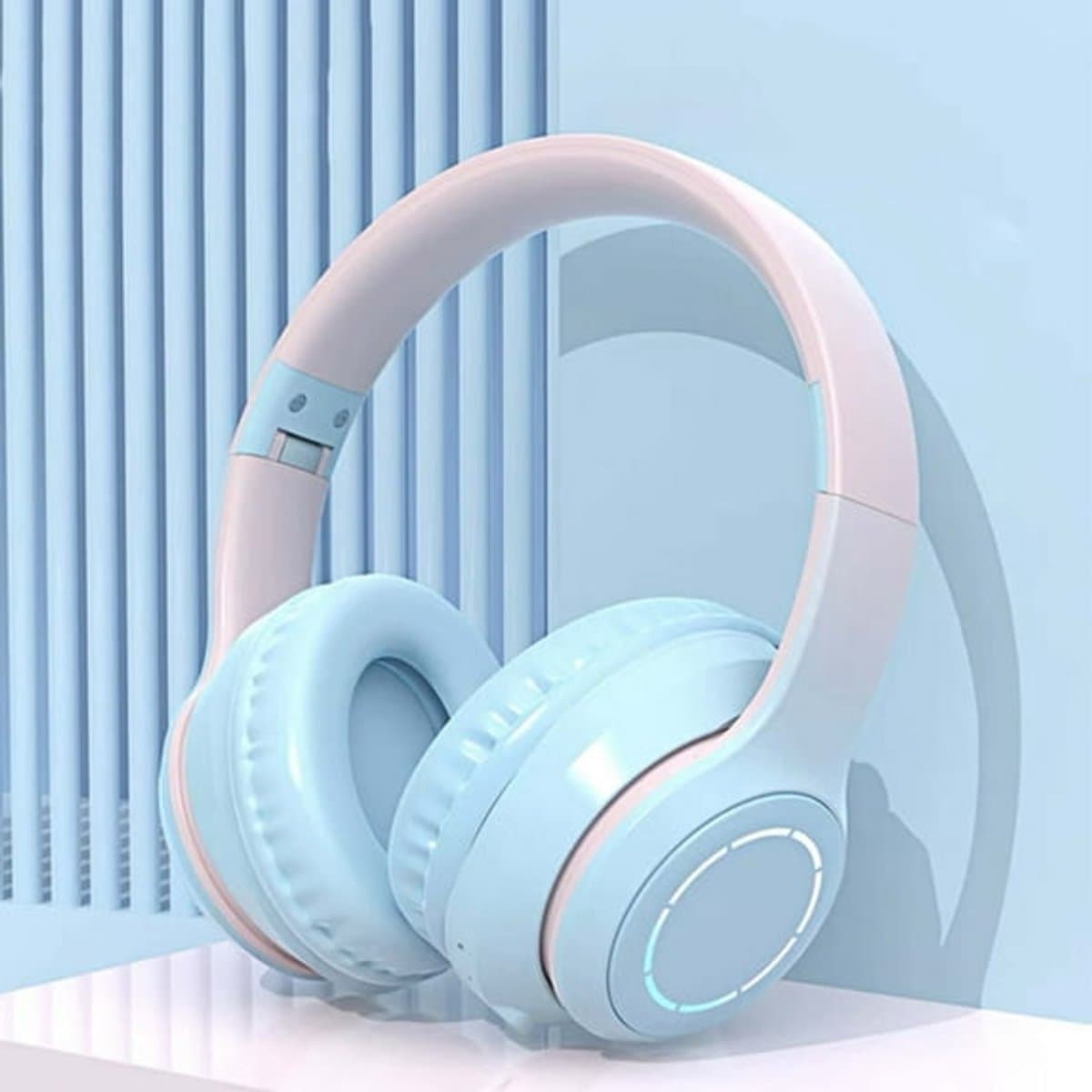 Draadloze Bluetooth-koptelefoon voor kinderen, met microfoon, stereogeluid, opvouwbaar en verstelbaar, geschikt voor kinderen en volwassenen, ideaal voor scholen.