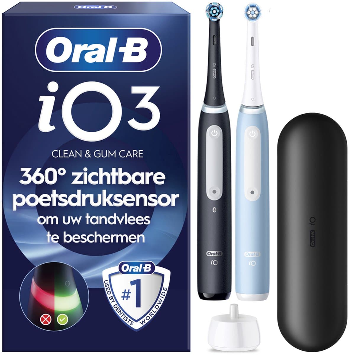 Oral-B iO 3 Zwart en Blauw Duo pack