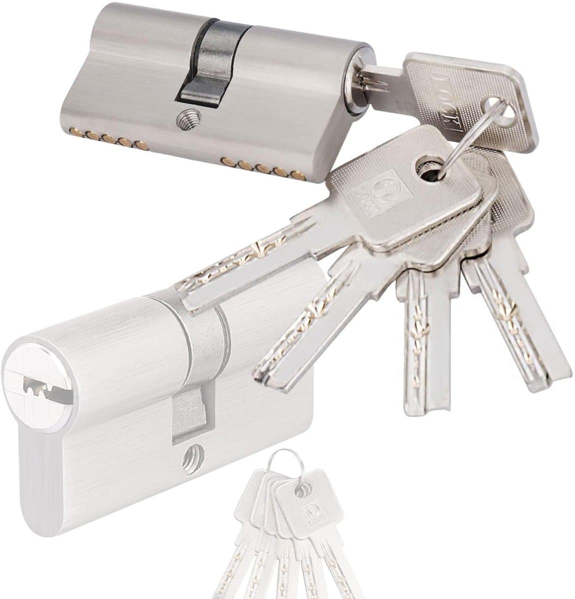 NBAP® Deurslot Buitendeur - Cilinder Binnendeur - Deurklink Vergrendeling-Zilver