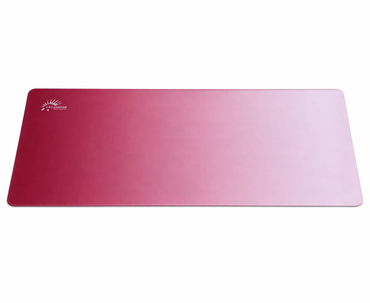 Techidna - Muismat roze XXL met verloop - 90x40 cm - Grote roze muismat
