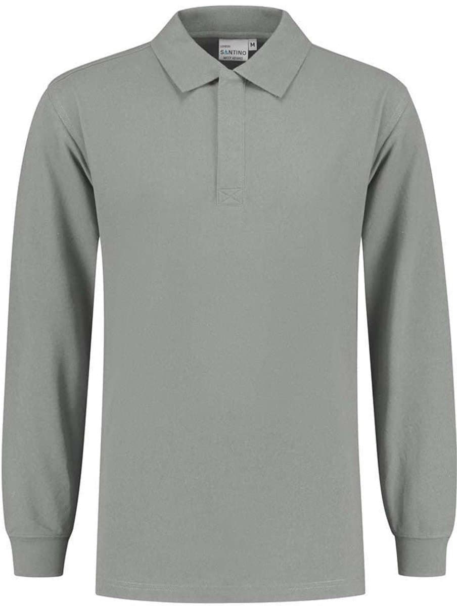 SANTINO LONDON Poloshirt lange mouw L / Silver