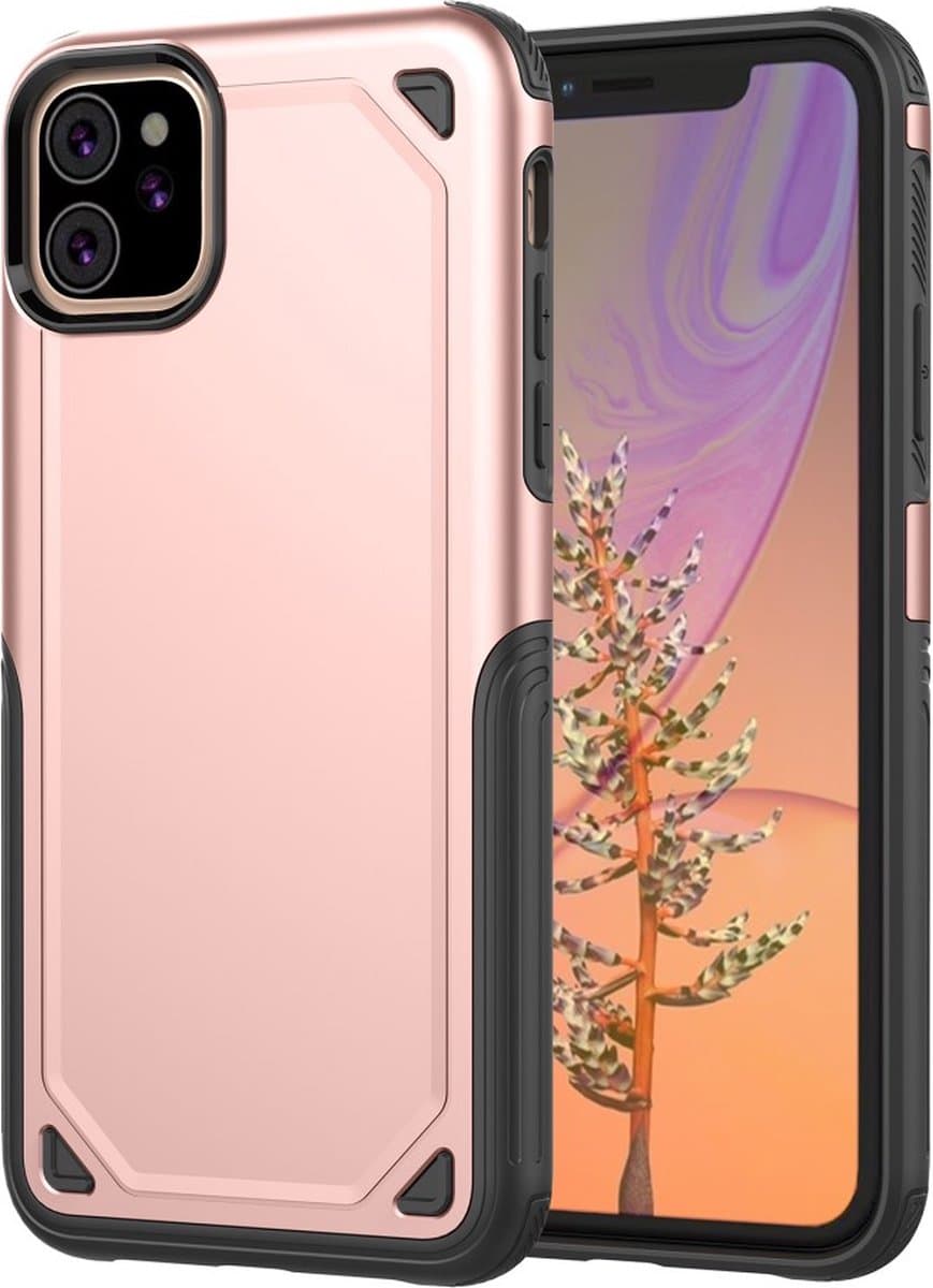Peachy ProArmor protection hoesje bescherming geschikt voor iPhone 11 case - Rose gold - roze