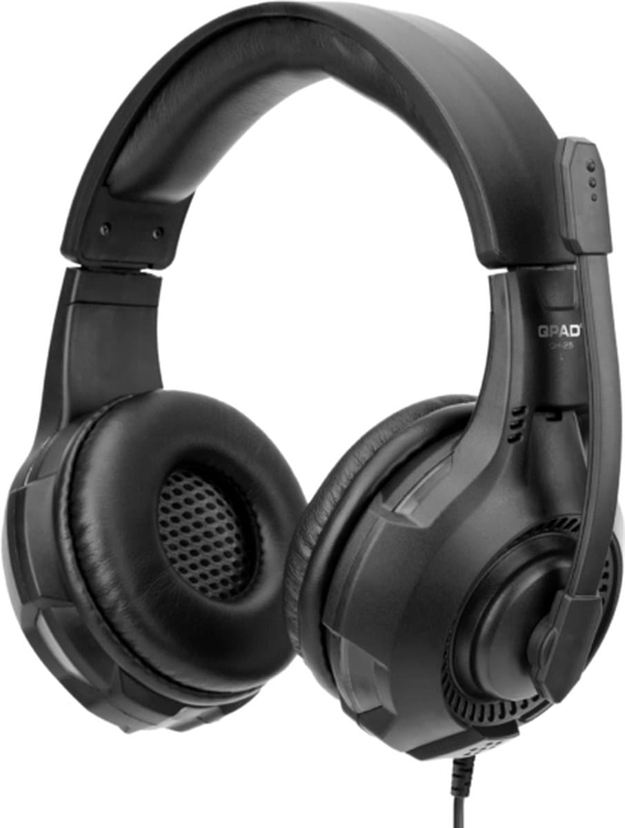 QPAD - QH-25 RGB Stereo 7.1 USB Gaming Headset met 40mm speaker en Rainbow LED-verlichting, Multipla