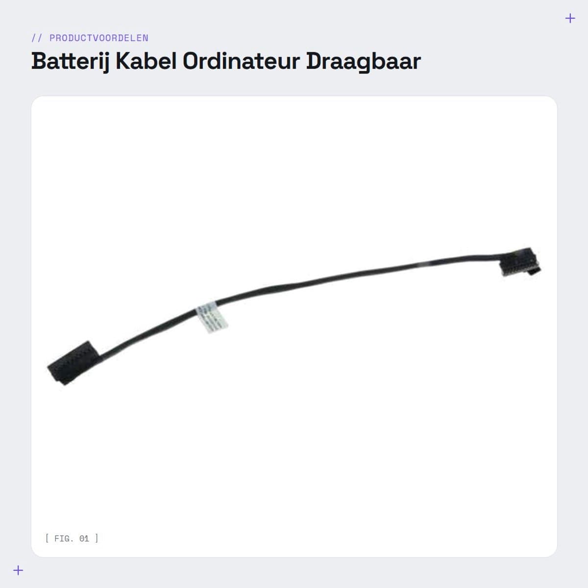 Dailygoods - Batterij Kabel Ordinateur Draagbaar - Vervangingskabel - 9.7 inch - Geschikt voor Dell Latitude - Veilig verpakt - Ideaal voor onderweg